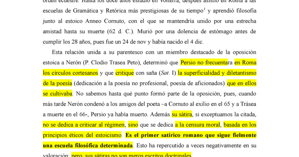 el estoicismo en la satira iv de persio