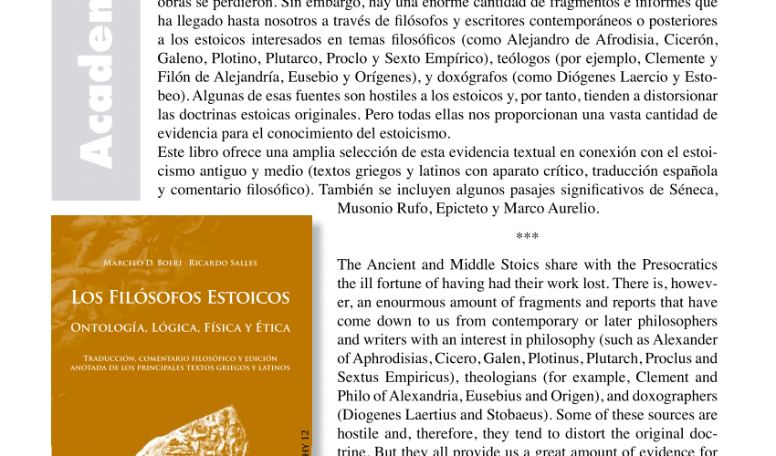 la influencia de los filosofos estoicos en la obra de boeri 1