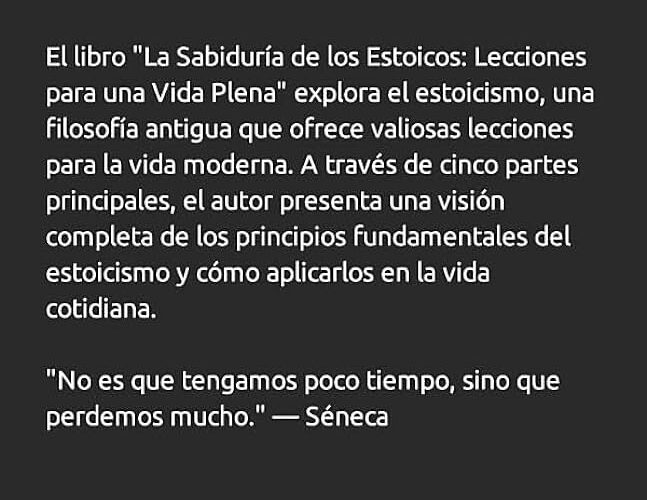 resena de las valiosas lecciones de estoicismo
